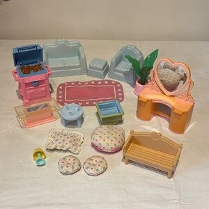Vintage Playskool Loving Family Fisher Price Dollhouse Furniture